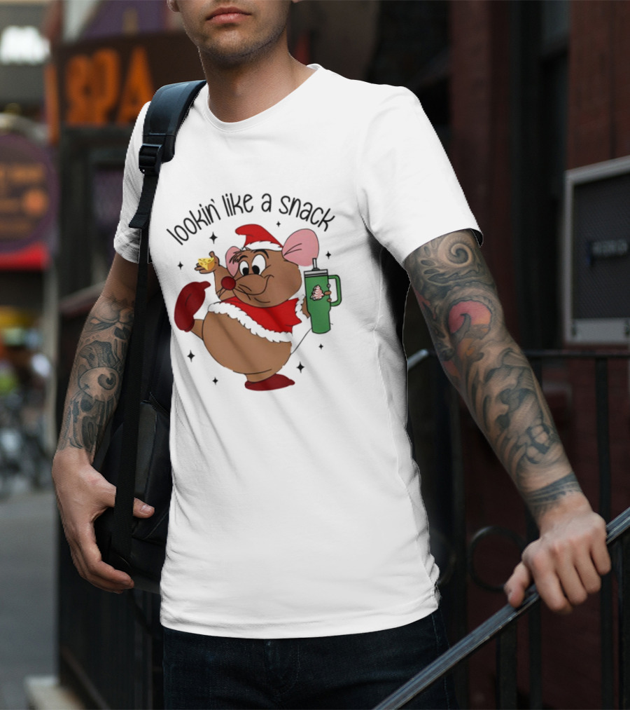 Lookin’ Like A Snack Santa Mouse Holiday Treat T-Shirt