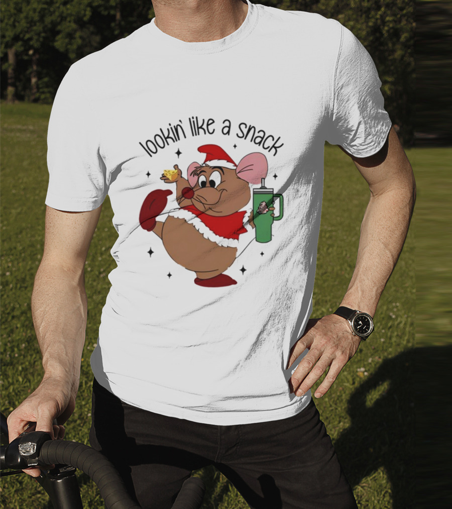 Lookin’ Like A Snack Santa Mouse Holiday Treat T-Shirt
