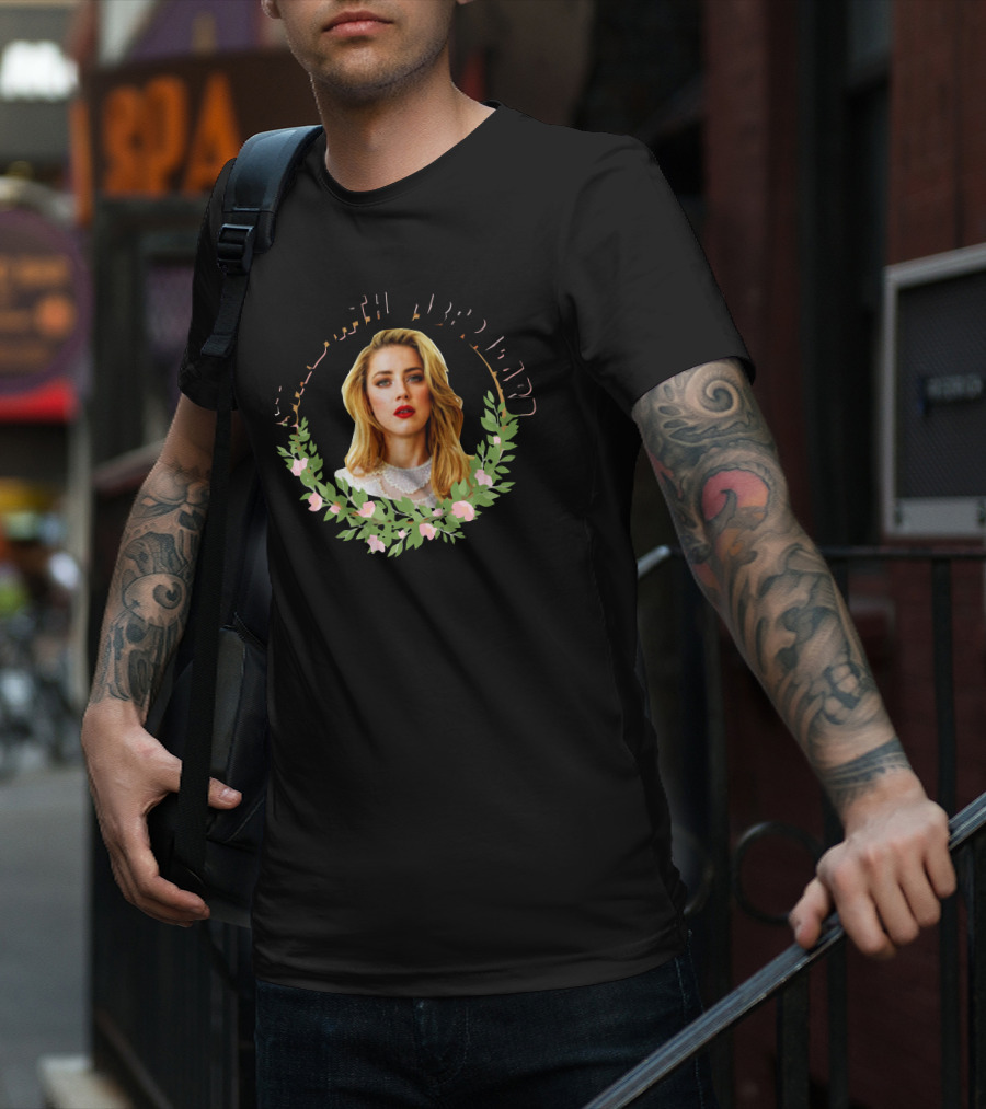 Chateau Bunny I Stand With Amber Heard Floral Wreath T-Shirt