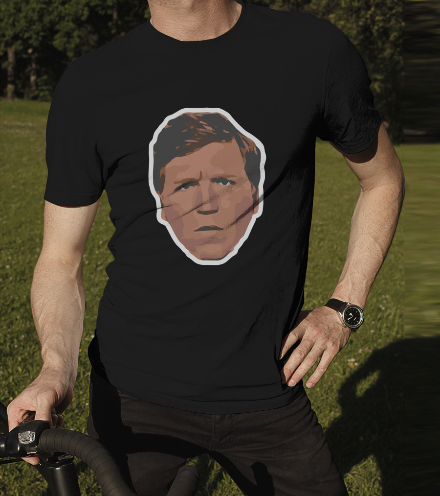 Tucker Carlson Face Illustration Diagram T-Shirt