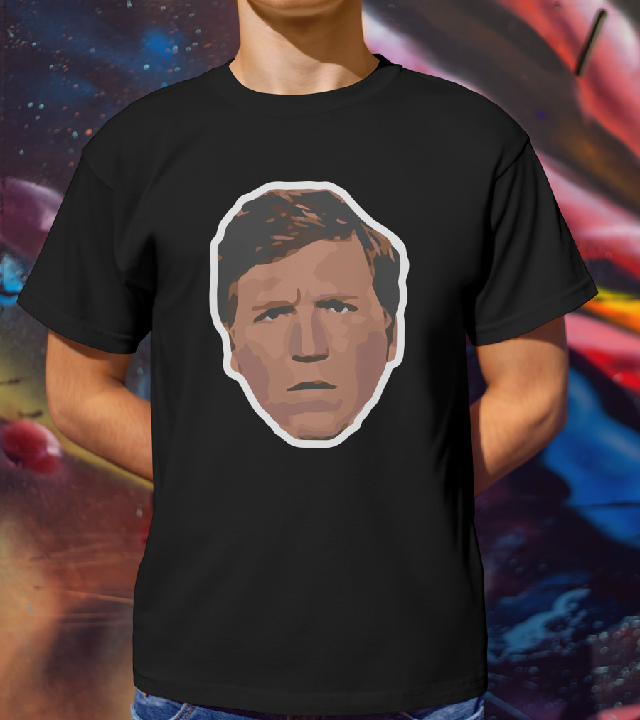 Tucker Carlson Face Illustration Diagram T-Shirt
