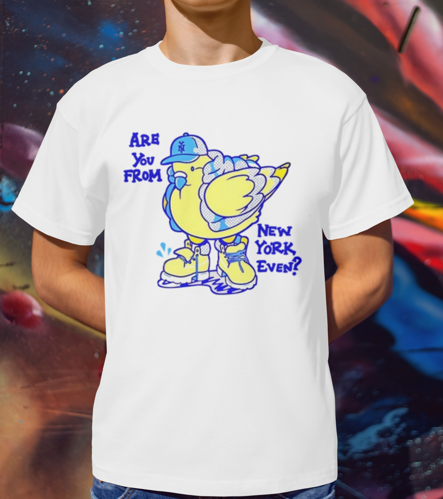 Big Puffa Pigeon Are You From New York Even NY Cap And Boots T-Shirt