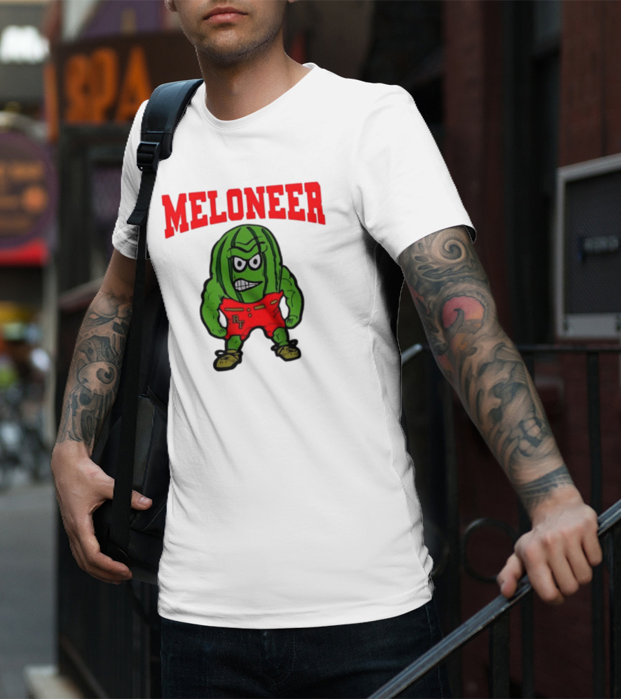 Rocky Ford Meloneer RF Mascot Watermelon Character T-Shirt