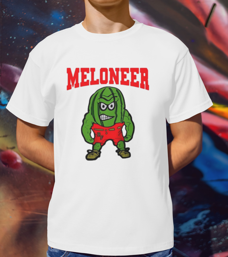 Rocky Ford Meloneer RF Mascot Watermelon Character T-Shirt
