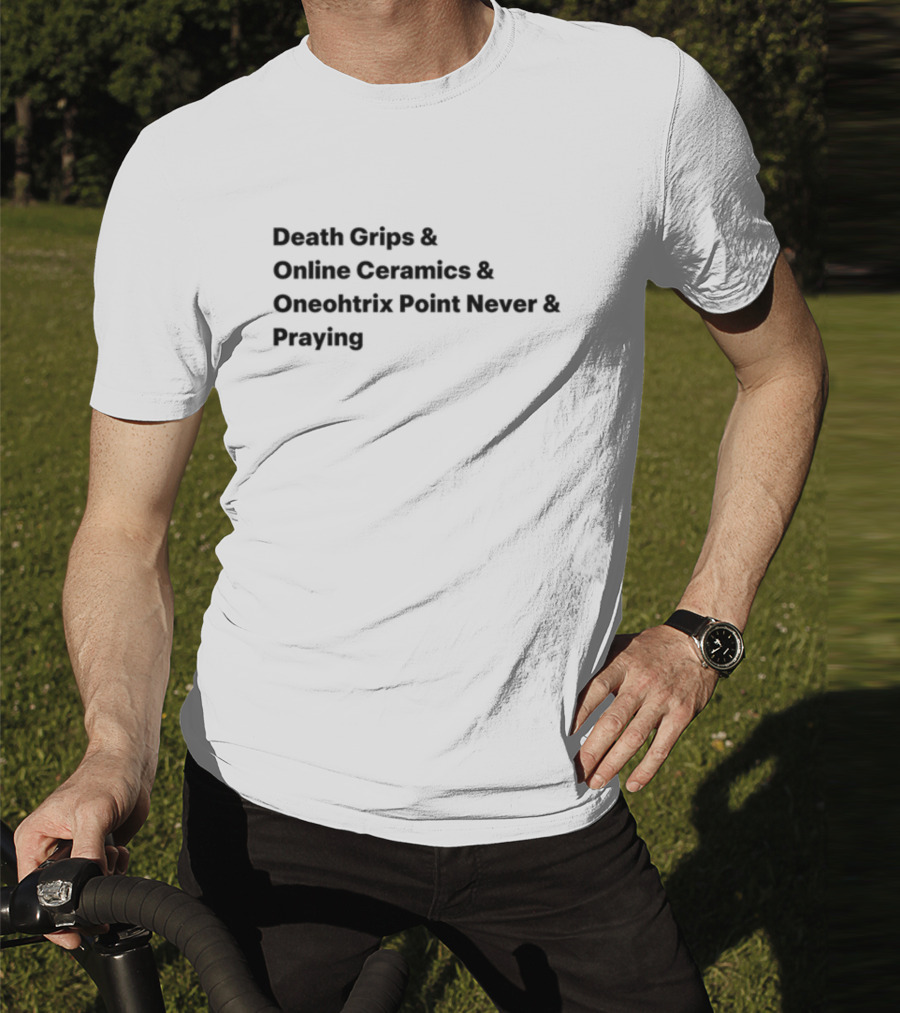 Death Grips Online Ceramics Oneohtrix Point Never Praying Collaborative T-Shirt