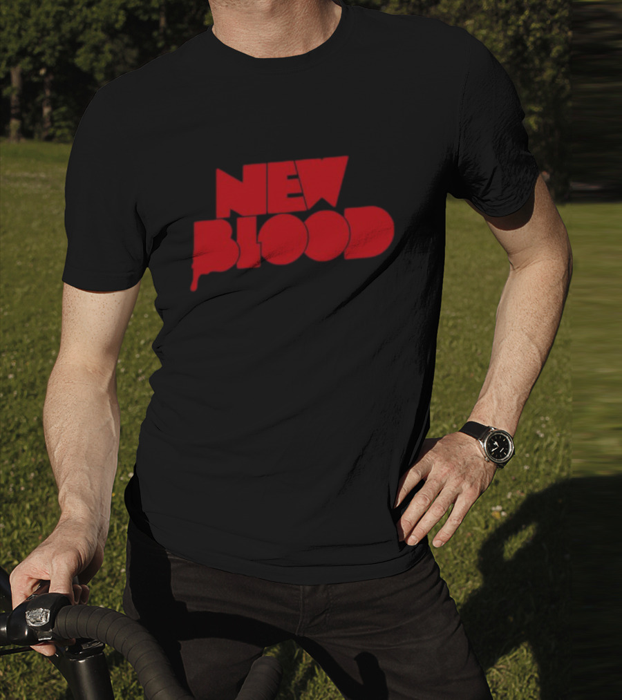 New Blood Dripping Lettering T-Shirt