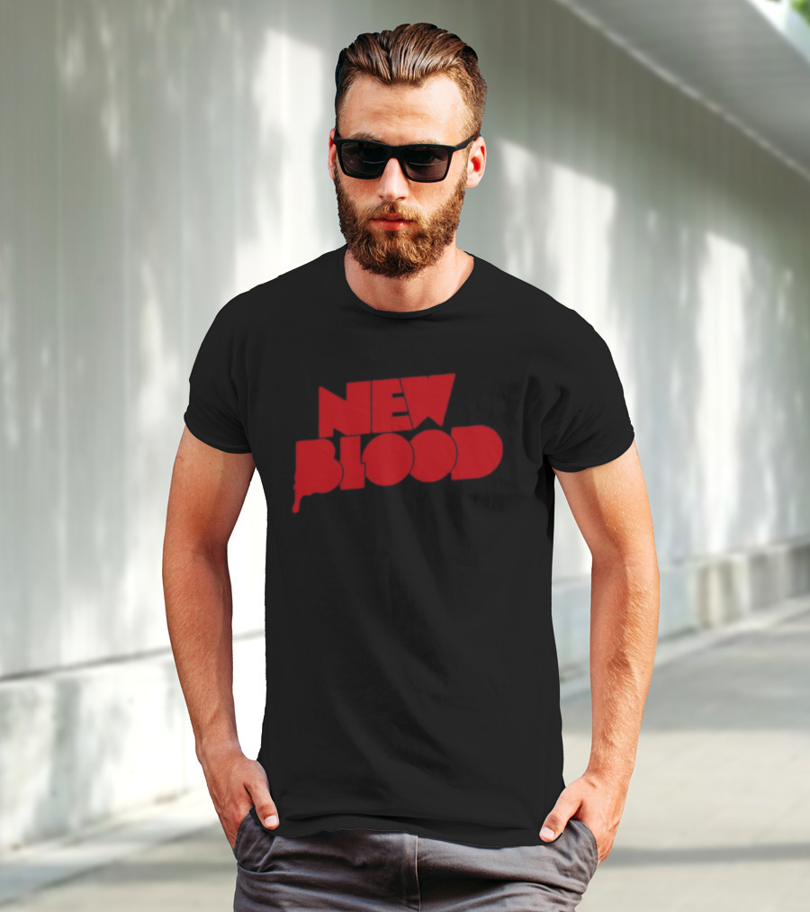 New Blood Dripping Lettering T-Shirt