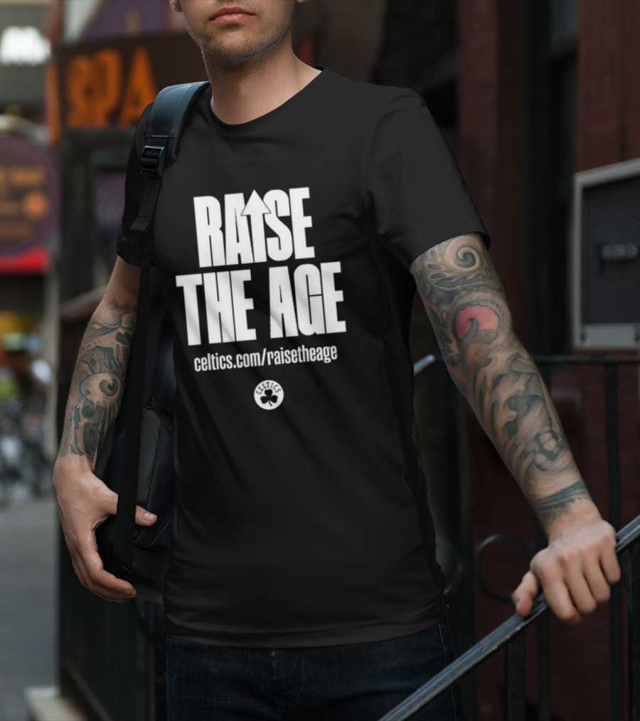 Jayson Tatum Celtics Raise The Age Campaign Celtics.com/raisetheage T-Shirt
