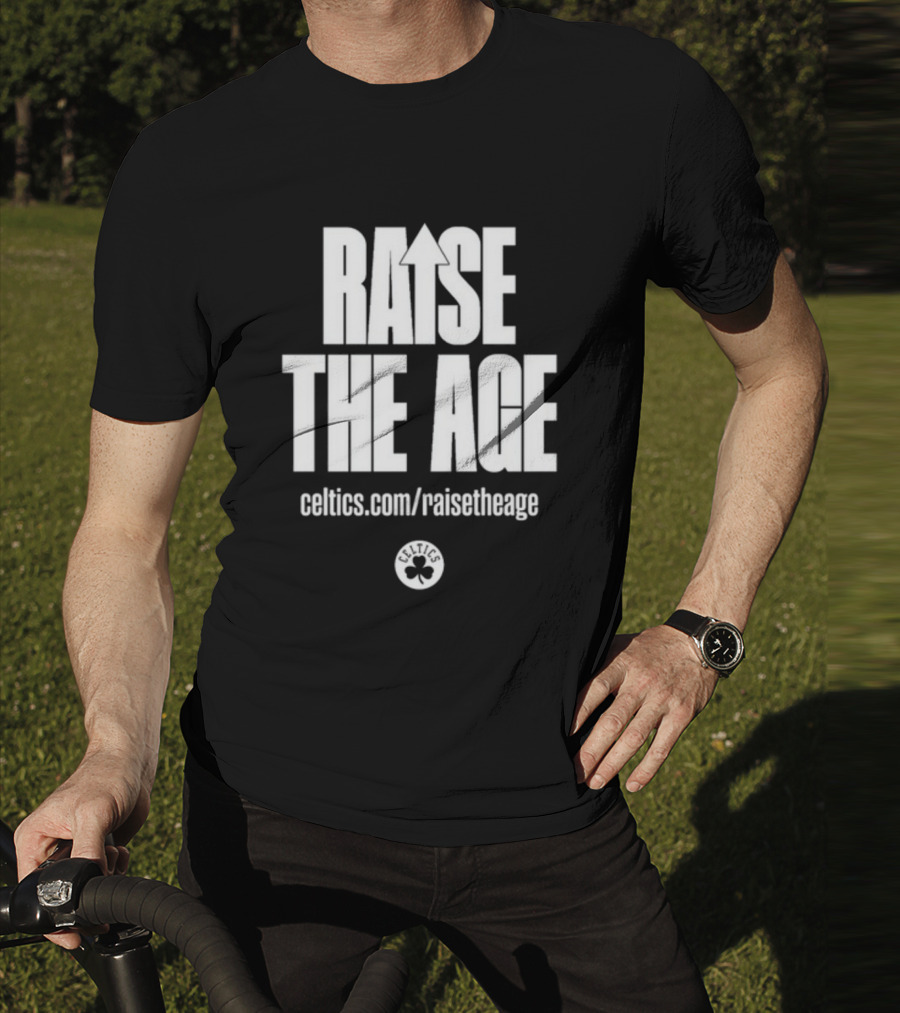 Jayson Tatum Celtics Raise The Age Campaign Celtics.com/raisetheage T-Shirt