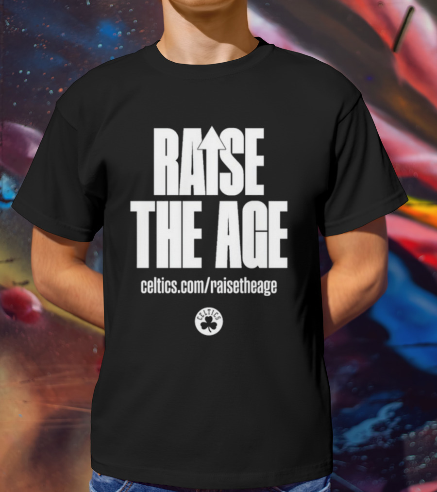 Jayson Tatum Celtics Raise The Age Campaign Celtics.com/raisetheage T-Shirt