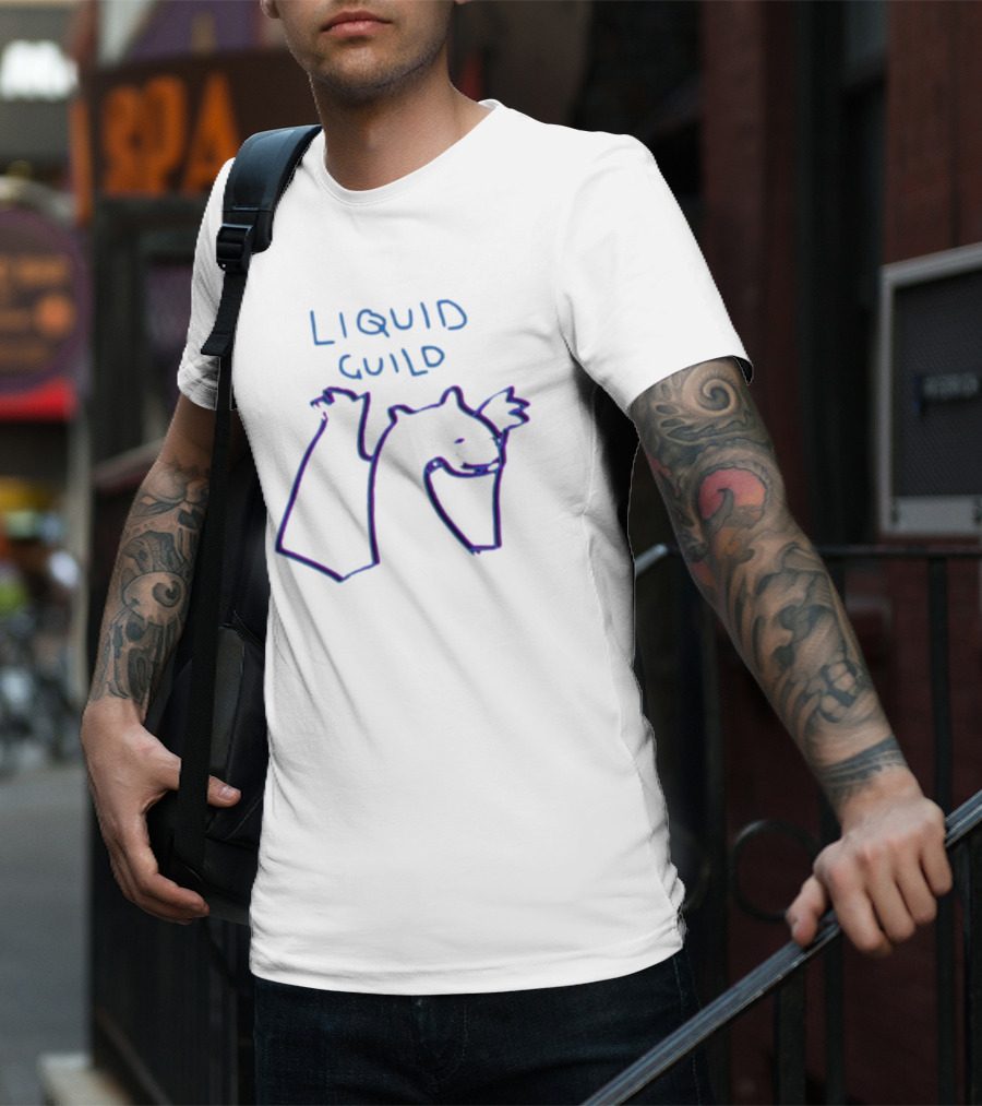 Liquid Guild Playful Creature Outline T-Shirt