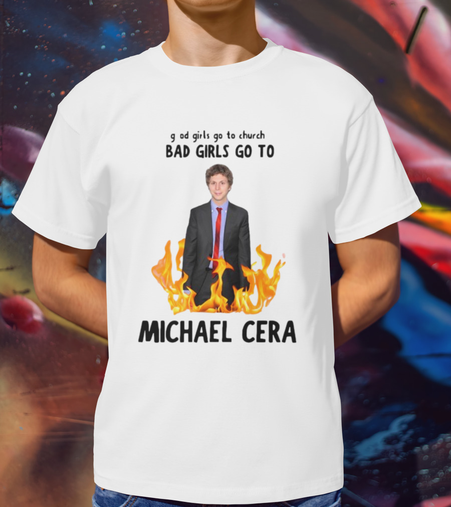 Bad Girls Go To Michael Cera Flame Suit T-Shirt