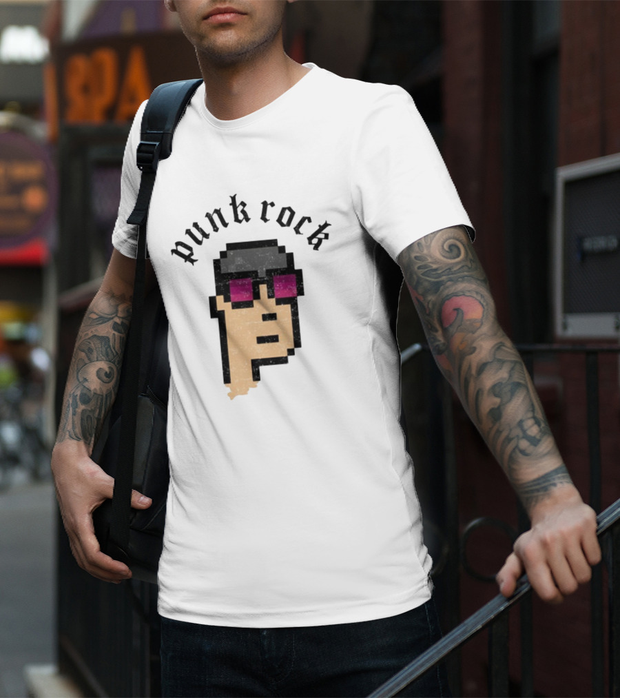 Punk Rock Pixel Art M Shadows T-Shirt