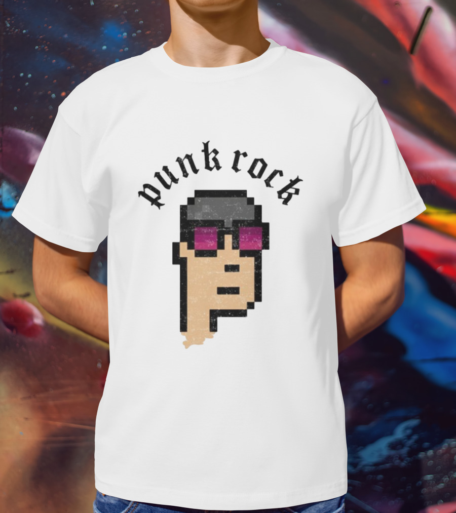Punk Rock Pixel Art M Shadows T-Shirt