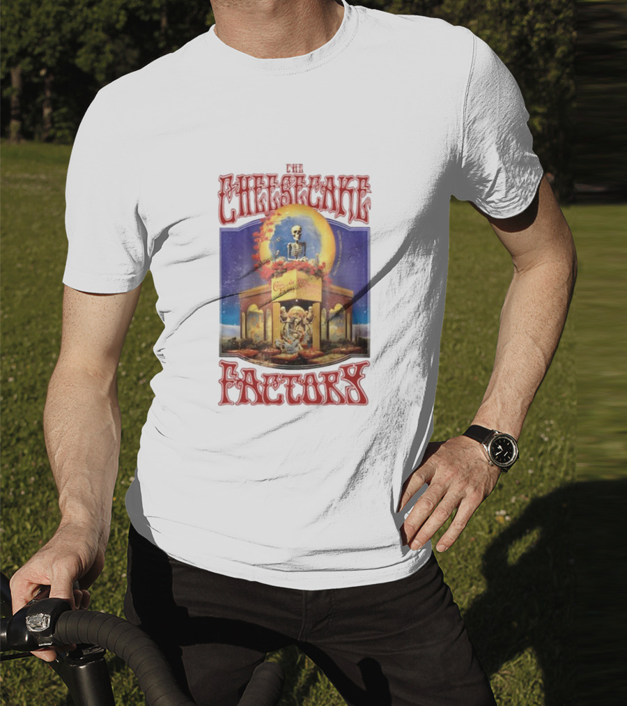 Waveygoods The Cheesecake Factory Skeleton Grateful Dead T-Shirt