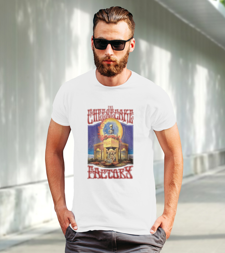 Waveygoods The Cheesecake Factory Skeleton Grateful Dead T-Shirt