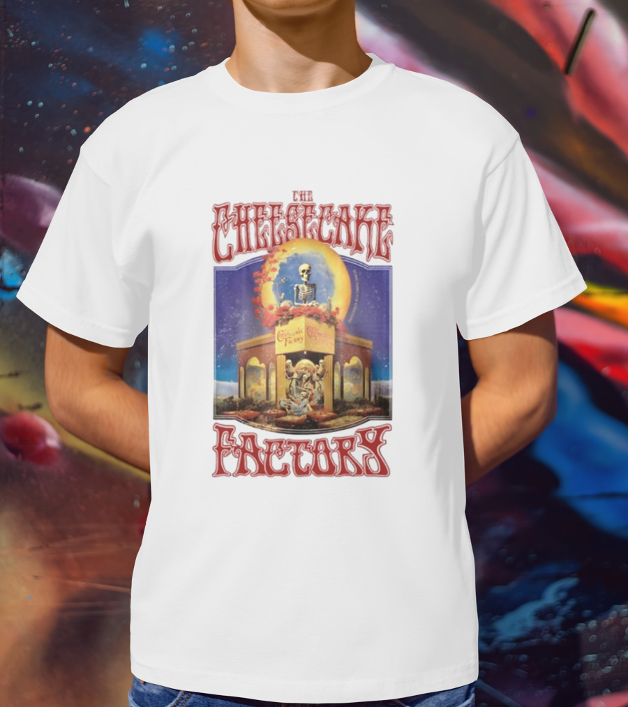 Waveygoods The Cheesecake Factory Skeleton Grateful Dead T-Shirt