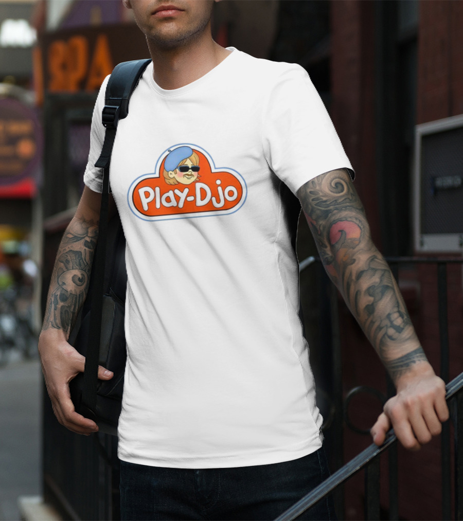 Play Djo Joe Keery Beret Sunglasses Cartoon T-Shirt