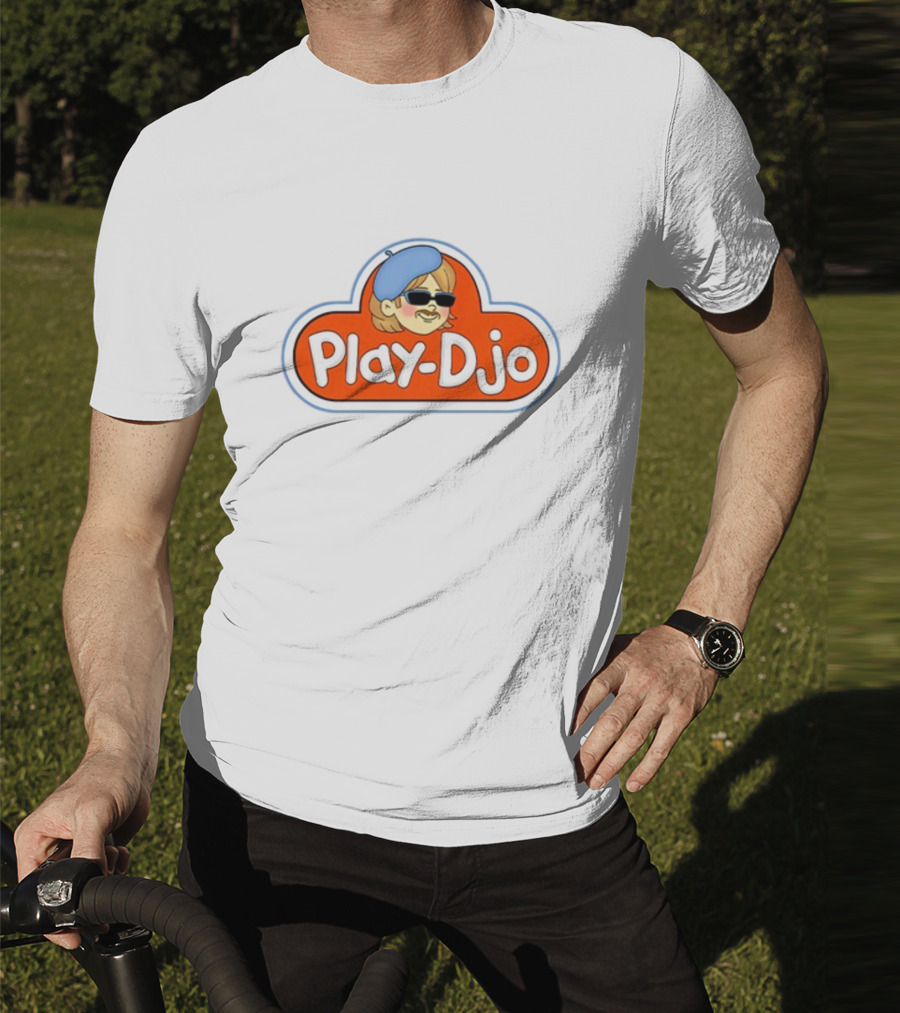 Play Djo Joe Keery Beret Sunglasses Cartoon T-Shirt