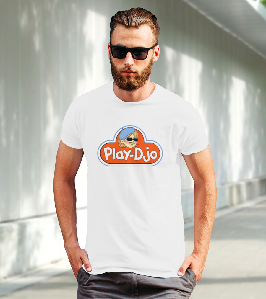 Play Djo Joe Keery Beret Sunglasses Cartoon T-Shirt