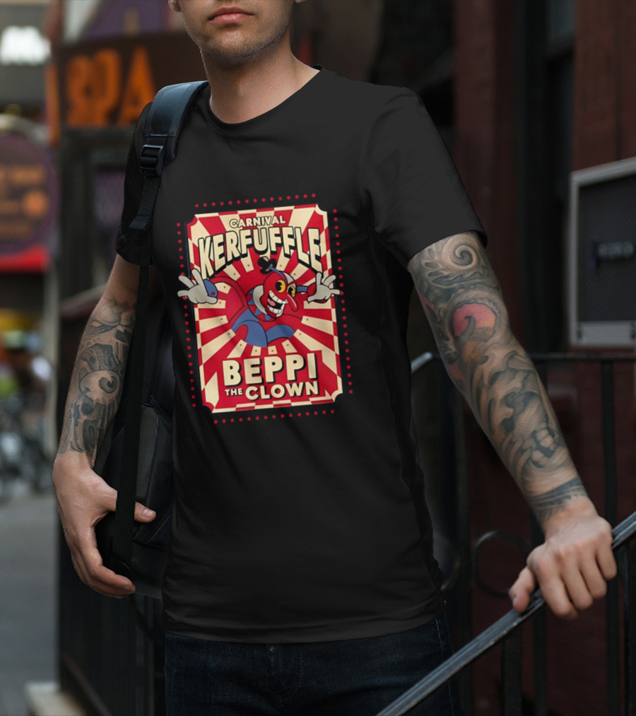 Carnival Kerfuffle Beppi The Clown Vintage Cuphead T-Shirt