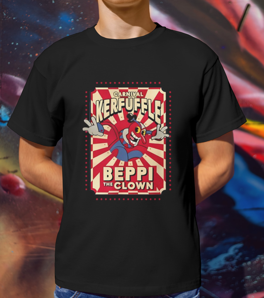 Carnival Kerfuffle Beppi The Clown Vintage Cuphead T-Shirt