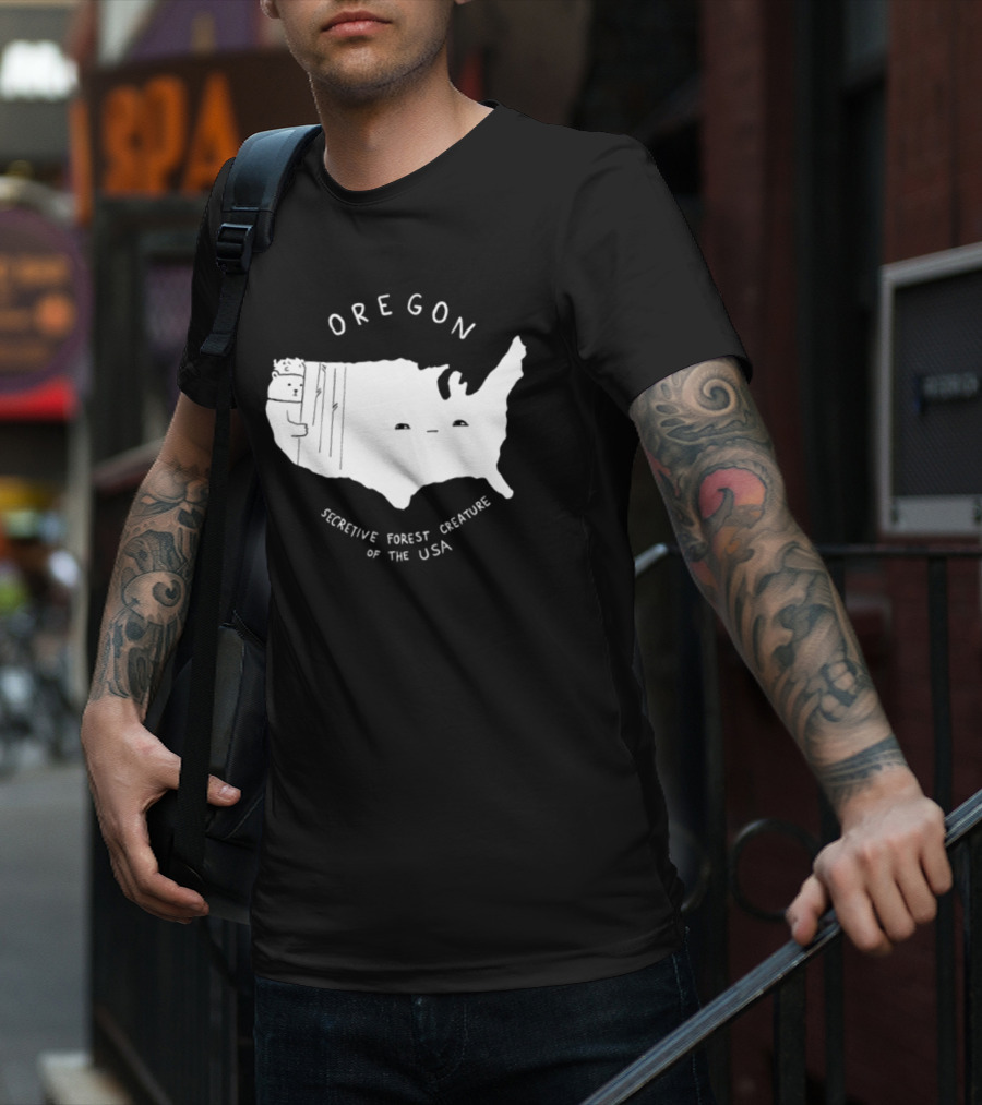 Oregon Secretive Forest Creature Of The USA Nathanwpylestrangeplanet T-Shirt