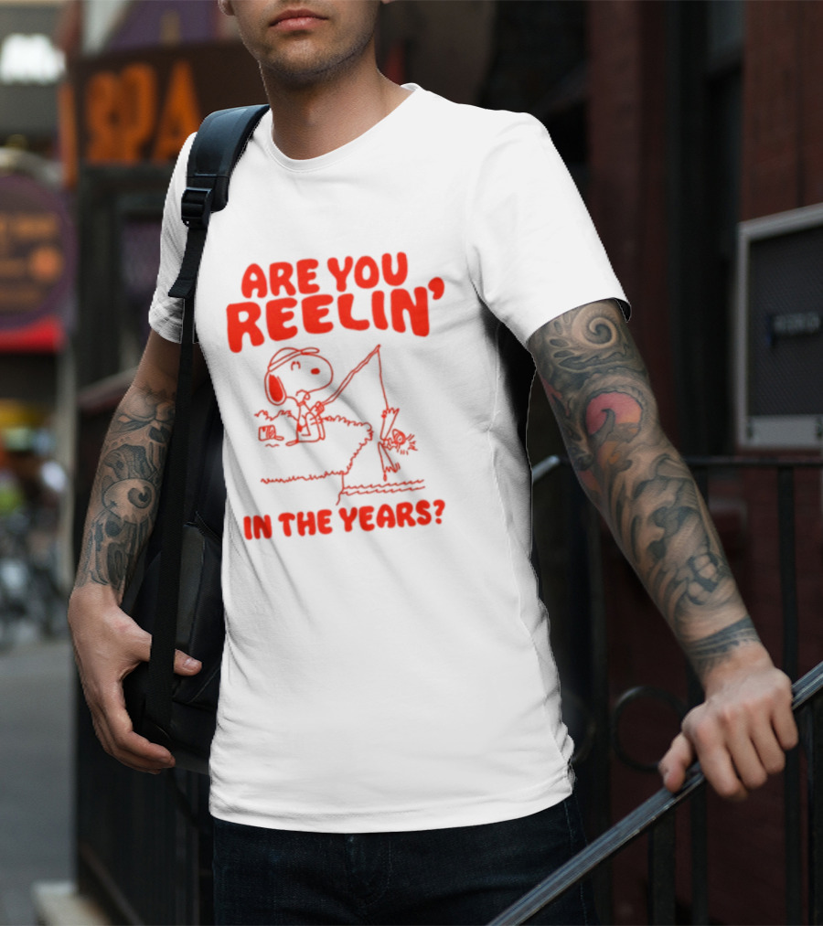 Snoopy Fishing 'Are You Reelin' In The Years?' T-Shirt