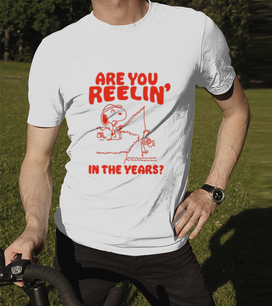 Snoopy Fishing 'Are You Reelin' In The Years?' T-Shirt