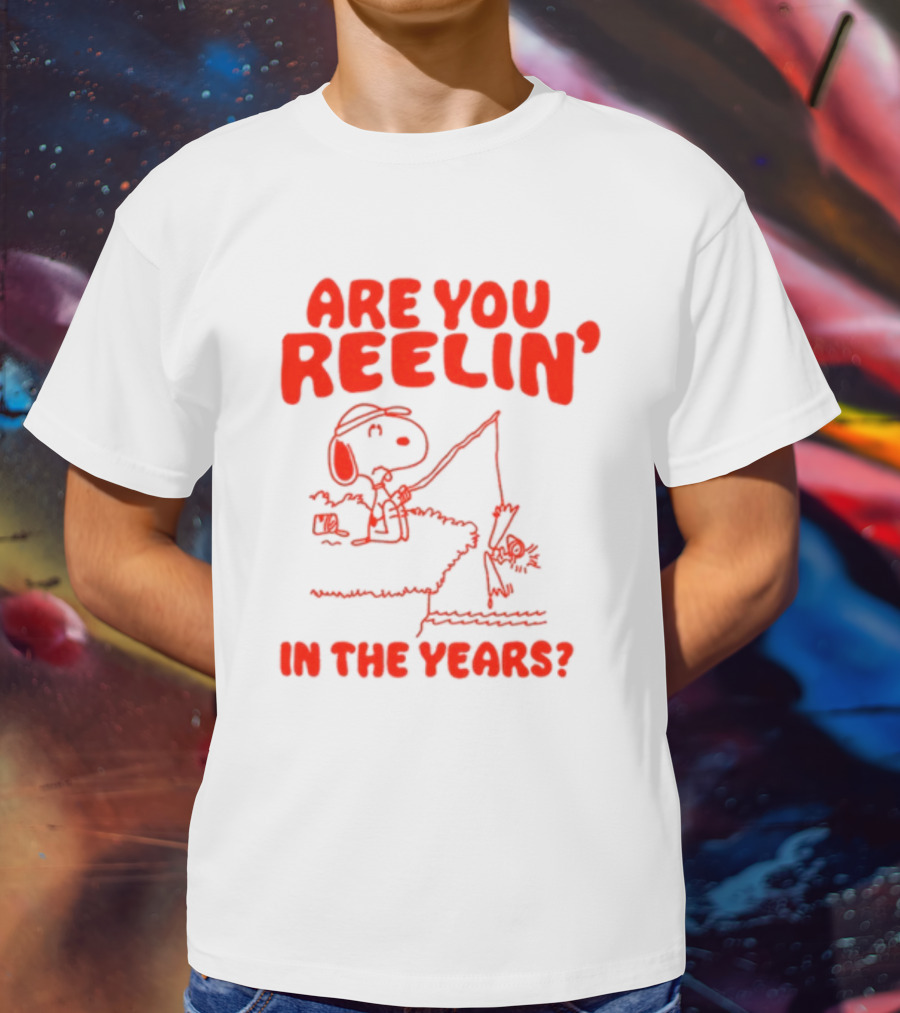 Snoopy Fishing 'Are You Reelin' In The Years?' T-Shirt