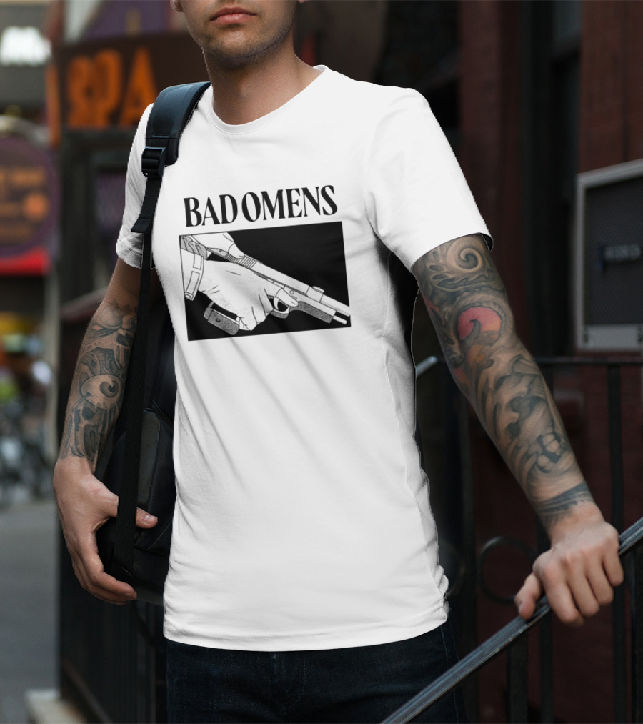 Bad Omens What's The Difference Between A God And Gun Hands Holding Gun T-Shirt