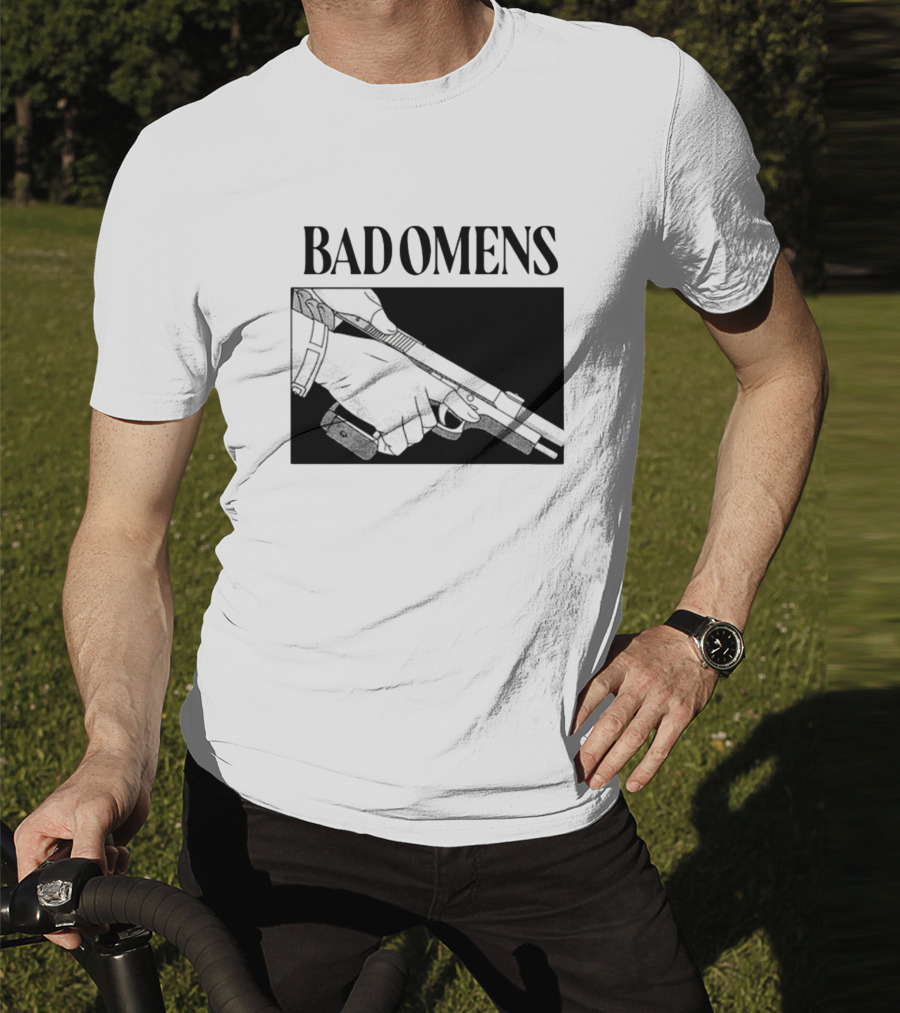 Bad Omens What's The Difference Between A God And Gun Hands Holding Gun T-Shirt