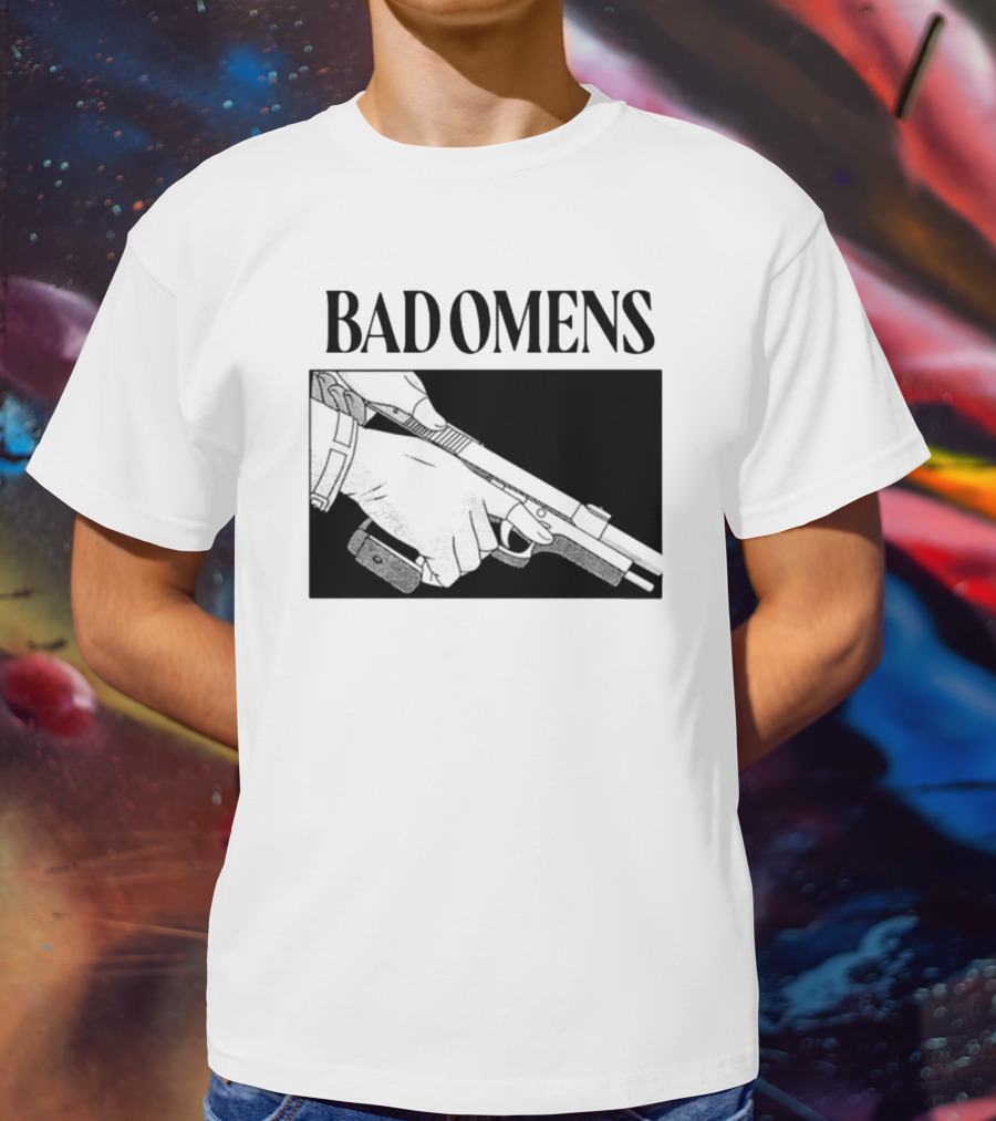 Bad Omens What's The Difference Between A God And Gun Hands Holding Gun T-Shirt