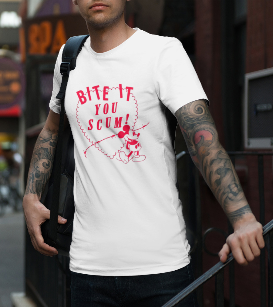 Bite It You Scum Mouse Barbed Wire T-Shirt