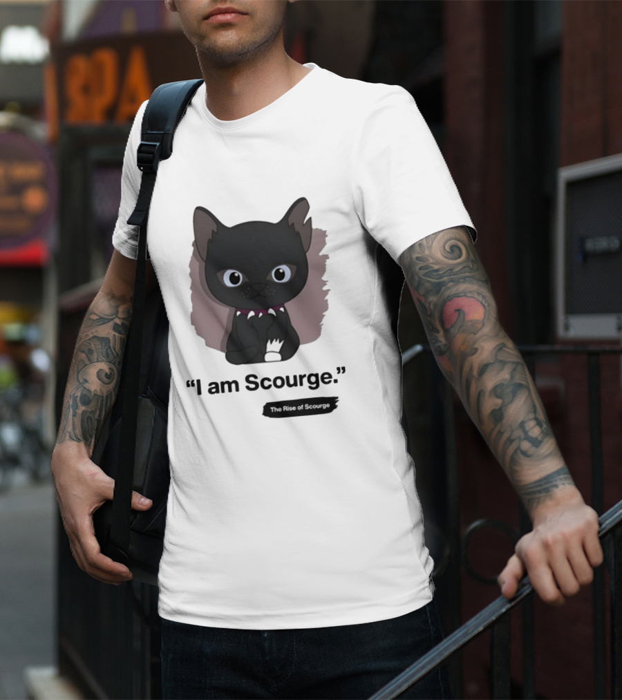 I Am Scourge The Rise Of Scourge Black Cat With Spiked Collar T-Shirt