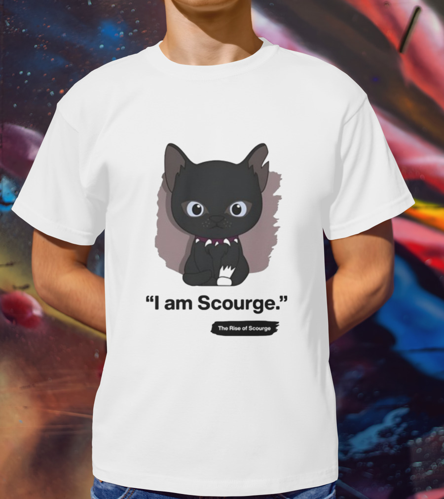 I Am Scourge The Rise Of Scourge Black Cat With Spiked Collar T-Shirt