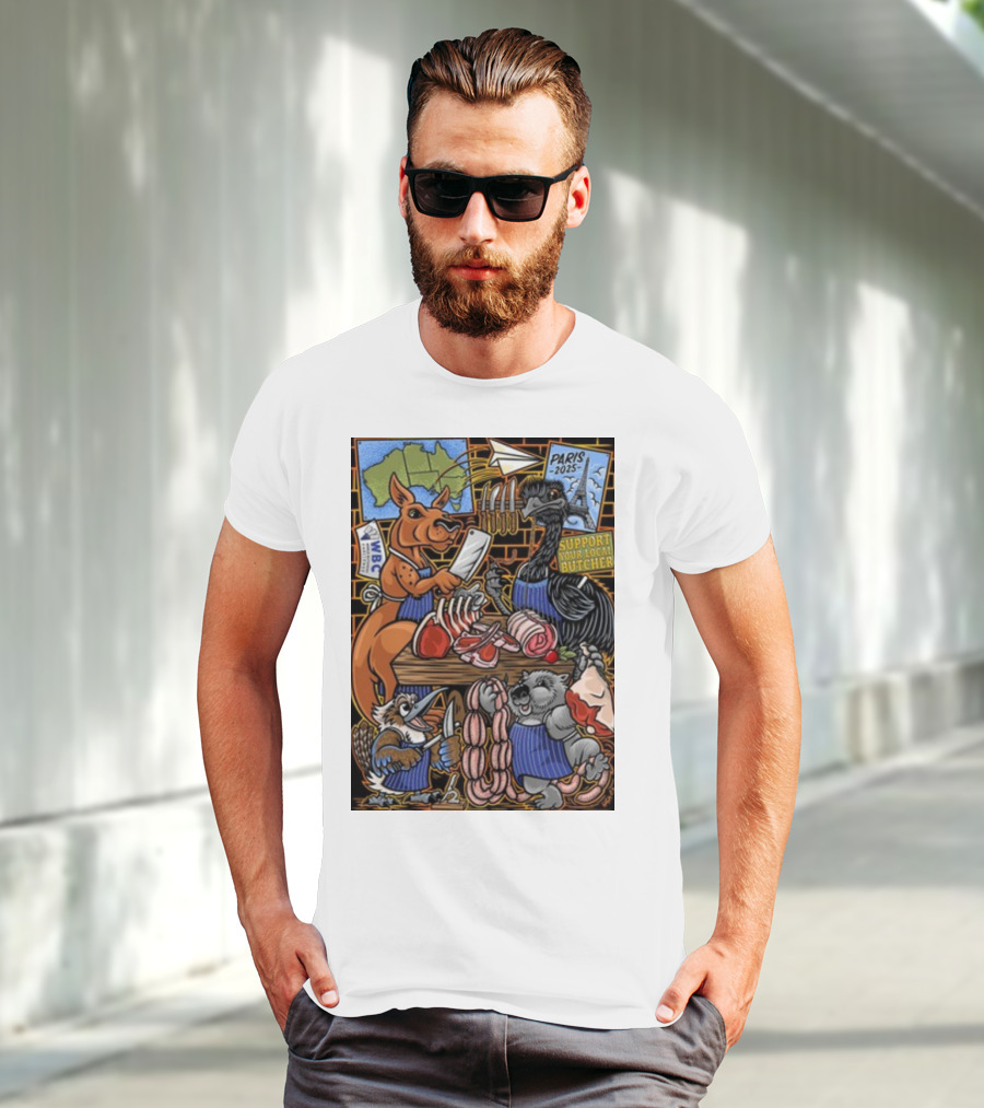 Sigh13 Paris 2025 Support Your Local Butcher WBC Wildlife Butcher Crew T-Shirt