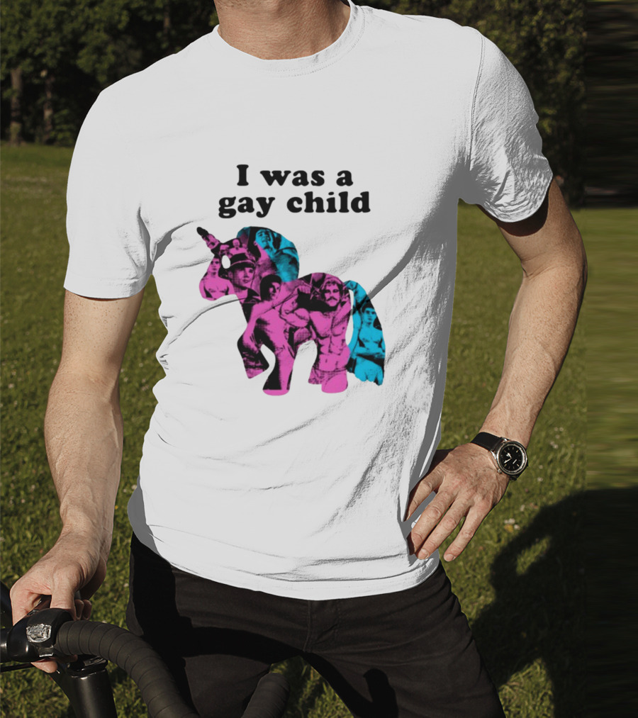 AndrewSylvesr Adrianandshane I Was A Gay Child Unicorn Collage T-Shirt
