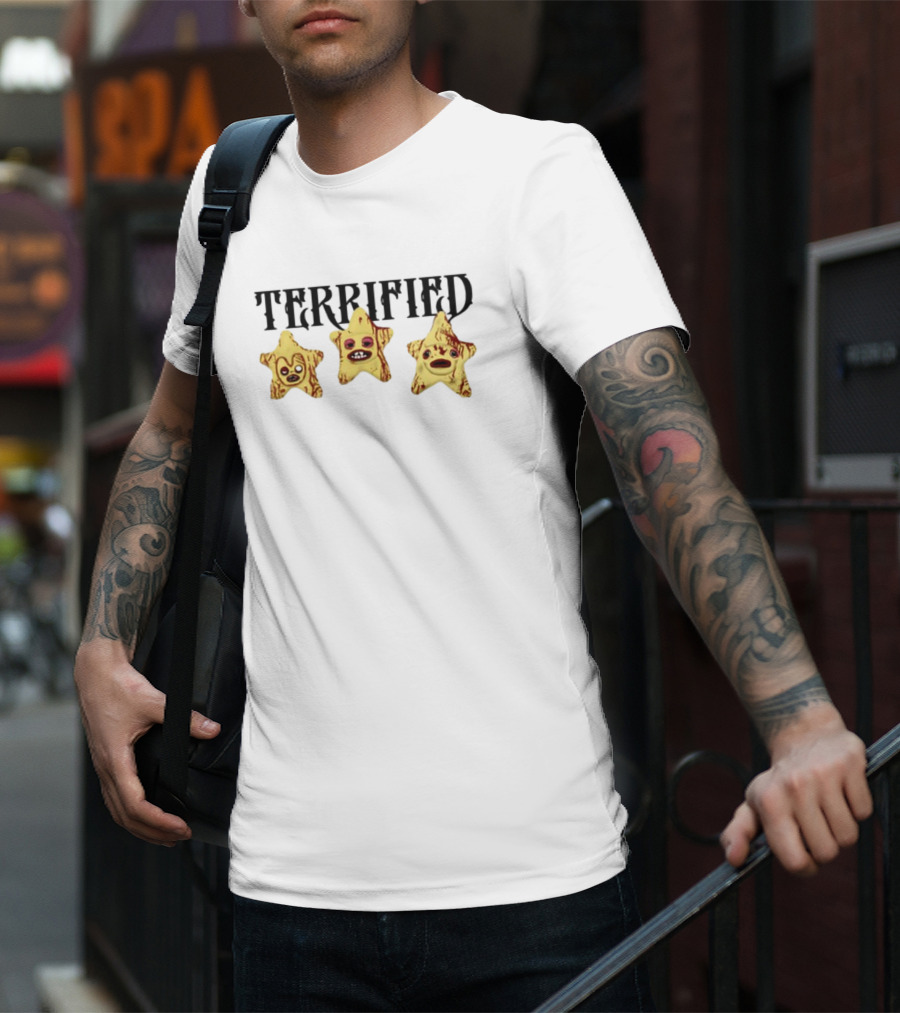 Terrified Stars Faces Horror Mood T-Shirt