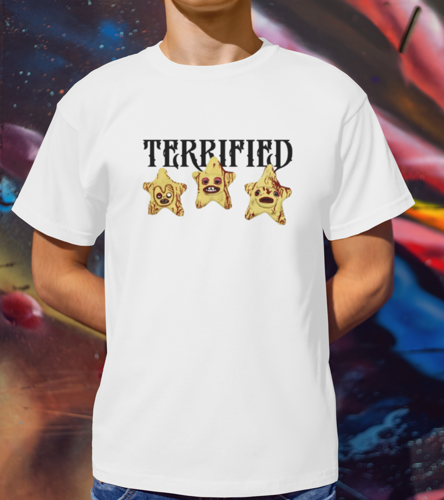 Terrified Stars Faces Horror Mood T-Shirt