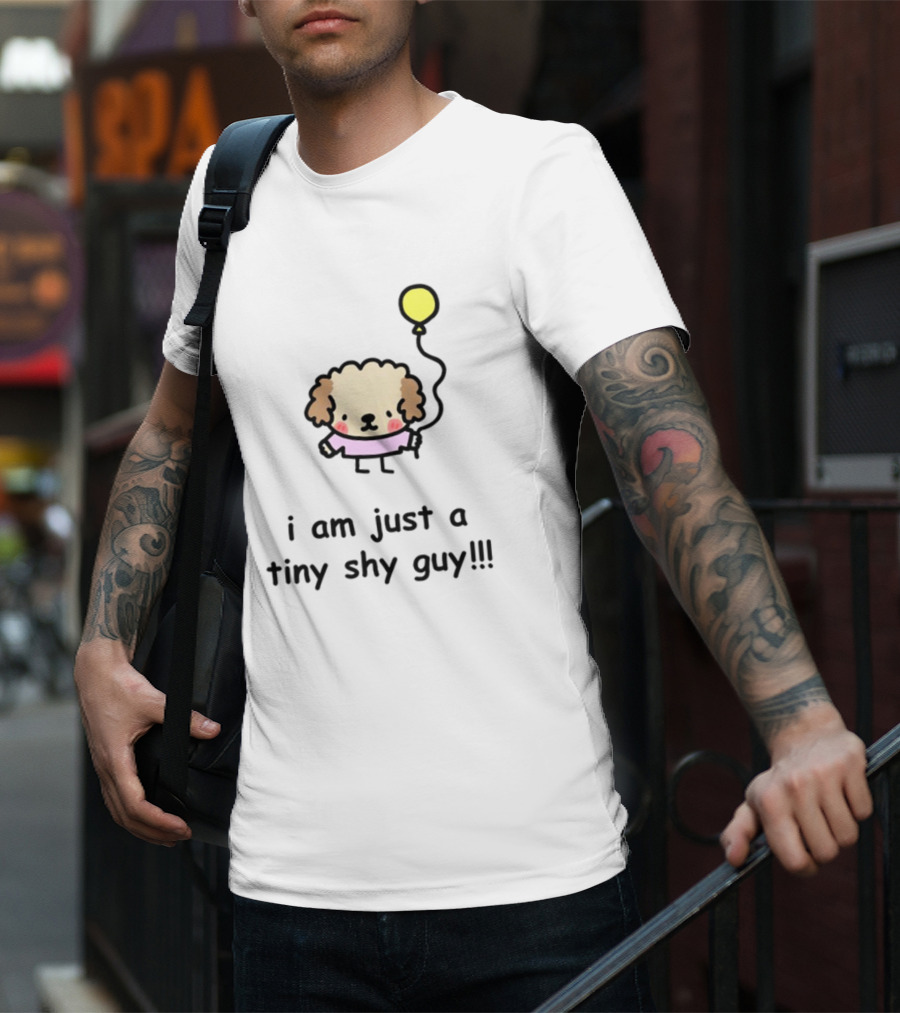 I Am Just A Tiny Shy Guy Holding A Yellow Balloon T-Shirt