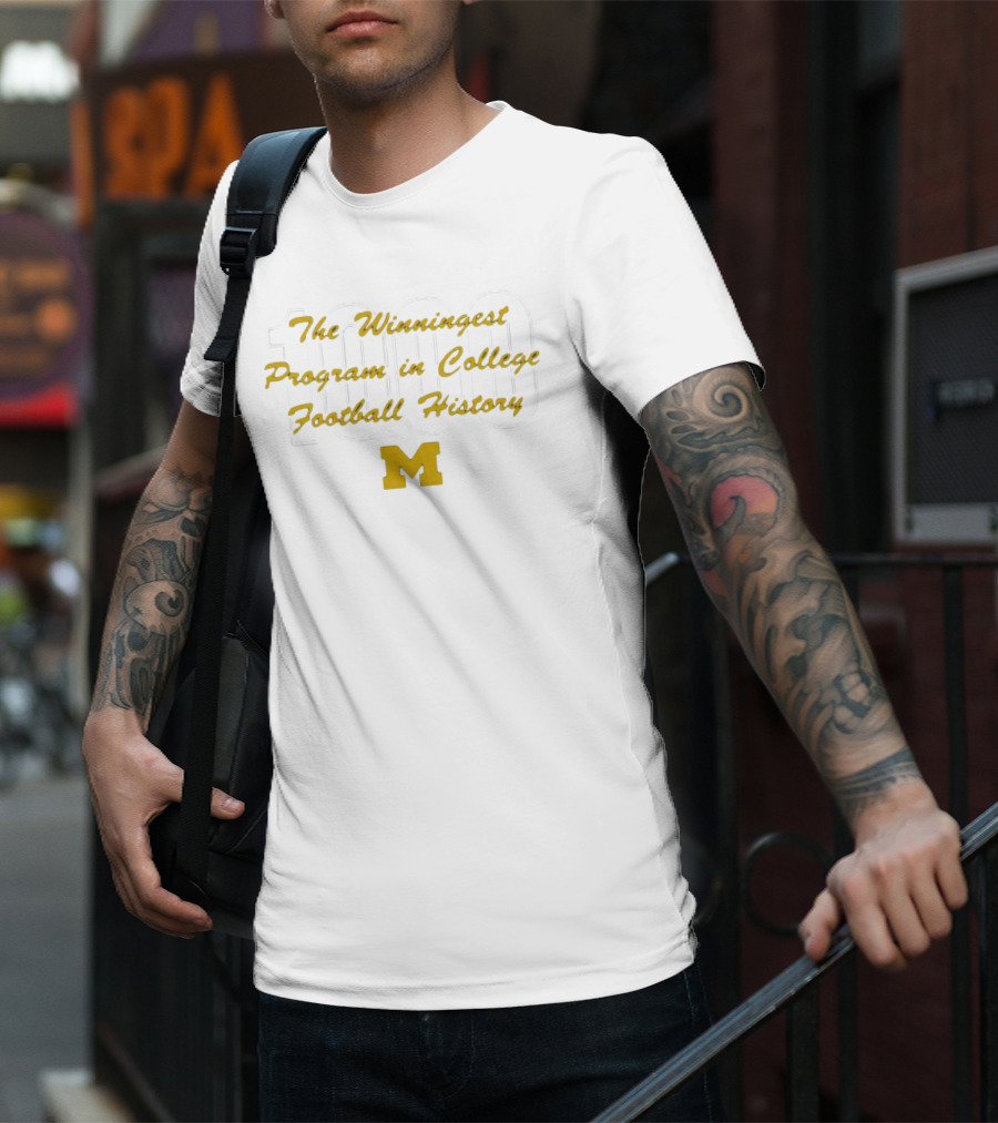 Maize N Brew 1000 The Winningest Program In College Football History M T-Shirt