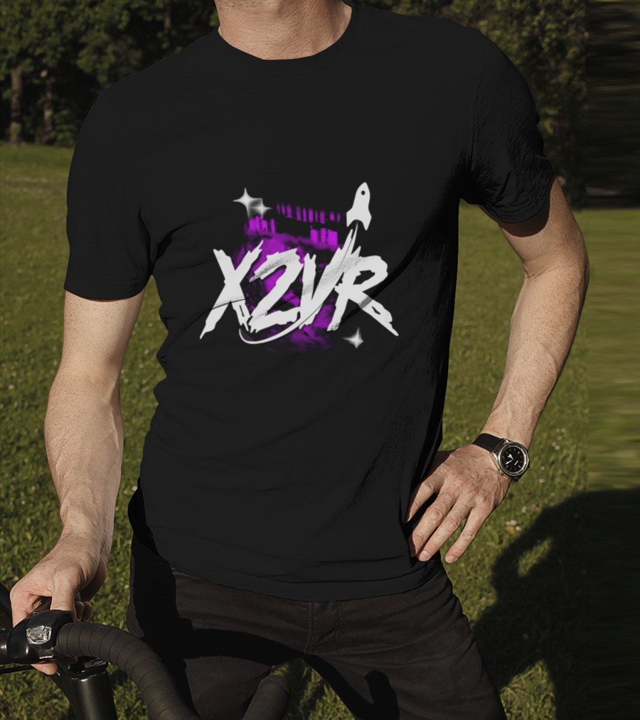 X2vr Black Purple Rocket Colosseum T-Shirt