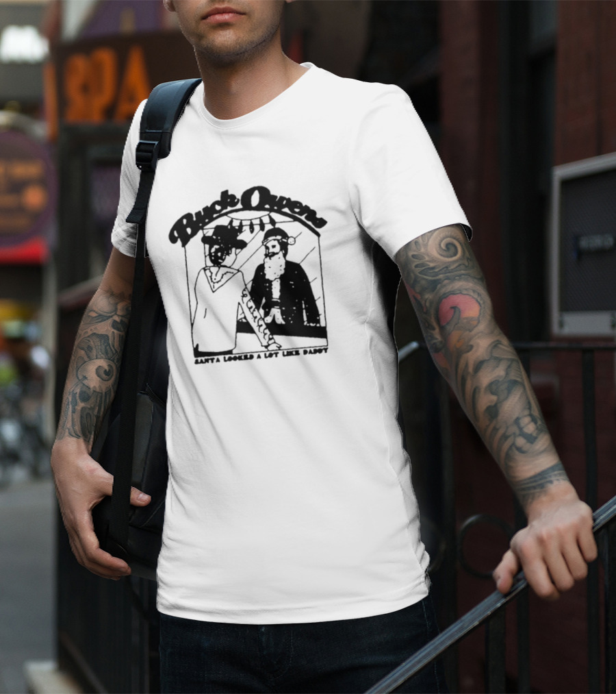 Buck Owens Santa Looked A Lot Like Daddy Christmas Mirror Reflection T-Shirt