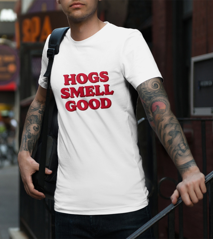 Hogs Smell Good Arkansas Razorbacks Danyelle Musselman T-Shirt