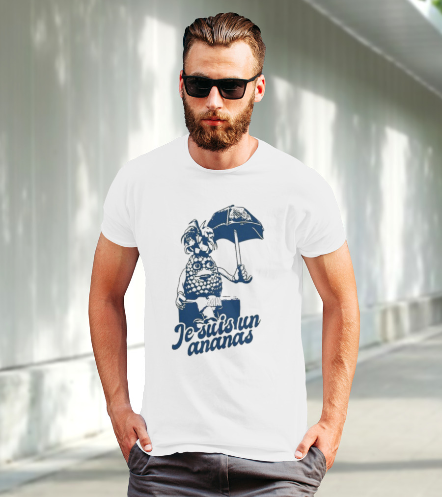 Retrokid Je Suis Un Ananas Pineapple Character With Umbrella T-Shirt
