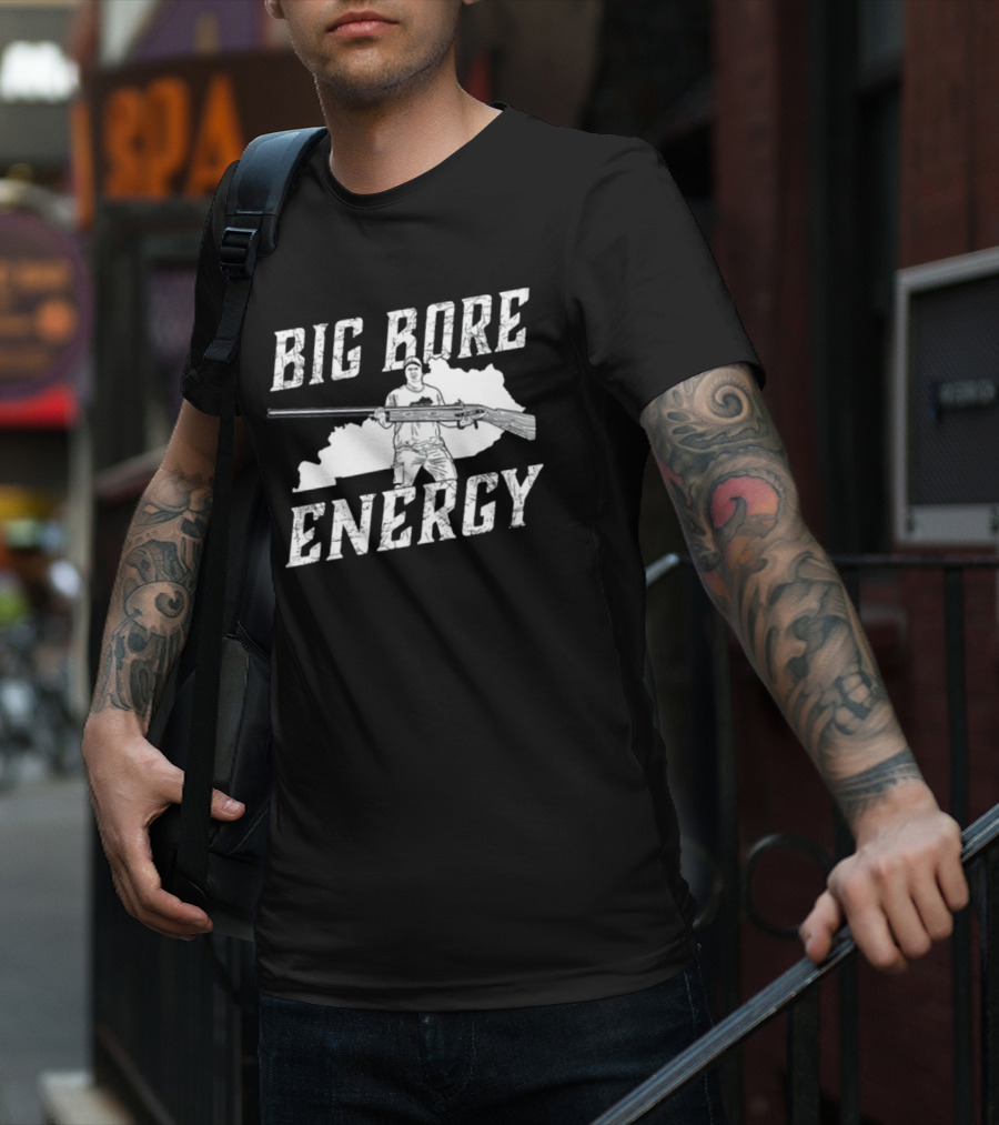 Big Bore Energy Forester Rifle Silhouette Kentucky State Outline T-Shirt