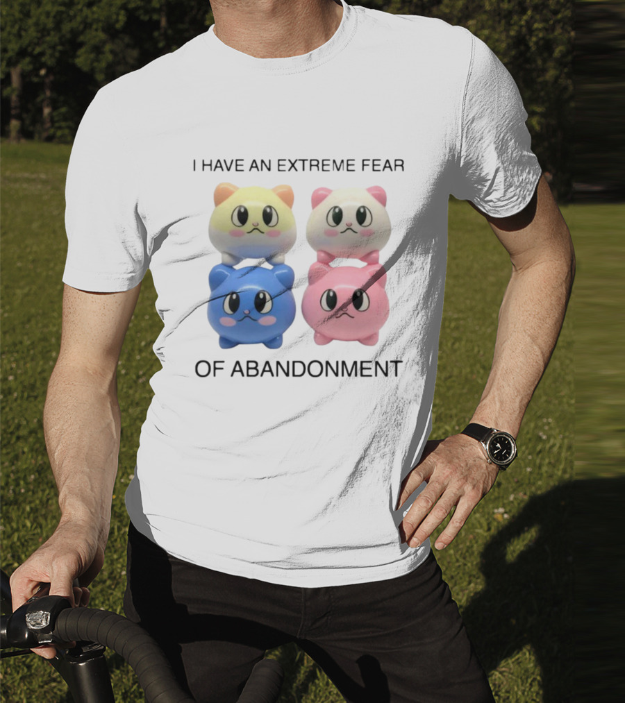 Kikillopieces I Have An Extreme Fear Of Abandonment Kawaii Cats T-Shirt
