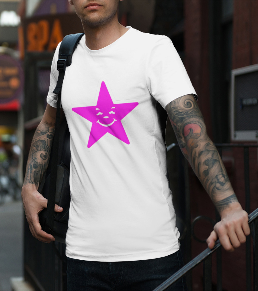 Austin Babbitt Asspizza Smiling Star Pink T-Shirt