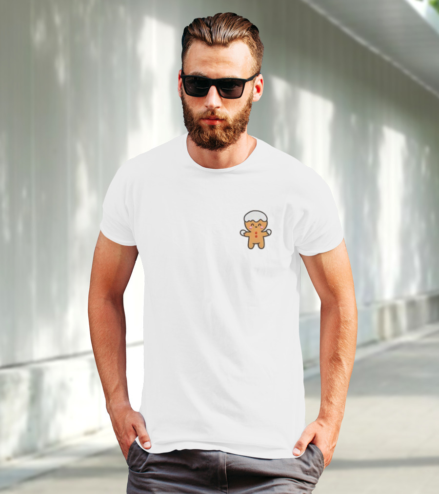 Gingerbread Cookie Christmas Character With Icing Decor T-Shirt